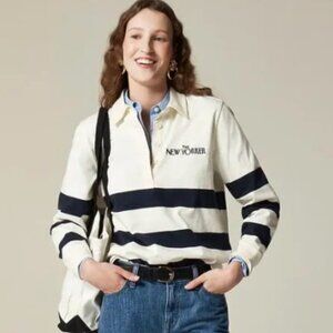 NWT J.Crew x The New Yorker Mariner Cotton Relaxed Rugby T-shirt